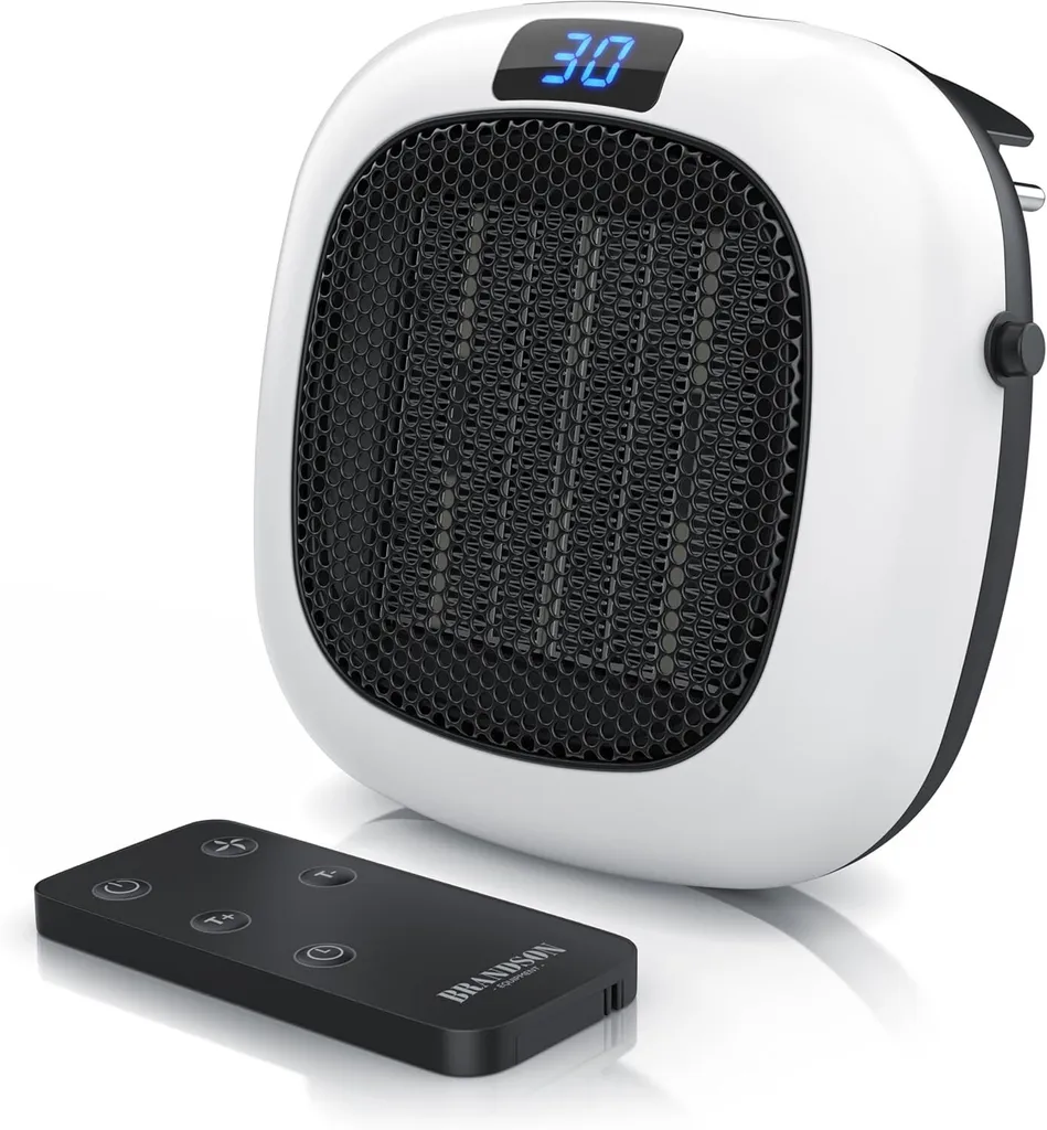 Termoventilatore Design Moderno con Display LED e Telecomando IR