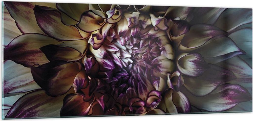Bilder auf glas - Einteilig - Blätter Agave Blume - 100x40cm - Glasbilder - Wandbilder - Bilder - zum Aufhängen bereit - Wanddekoration aus Glas ...