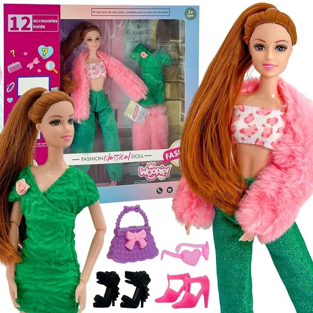 Poupée Woopie Royal Emi 30 cm avec 12 surprises et ses accessoires