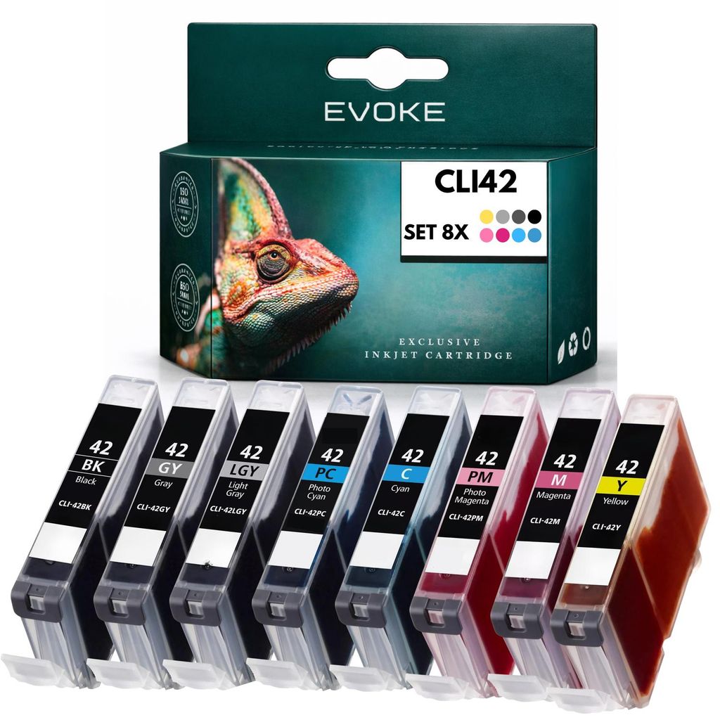 Evoke kompatible Tinte für Canon CLI-42 CLI42 8x Produktbild 