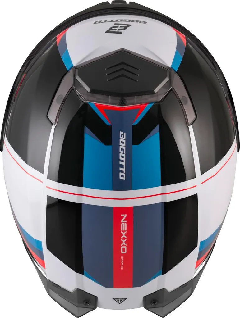 Casque Bogotto FF404 Ezion pliable taille XS noir mat blanc rouge bleu - 7