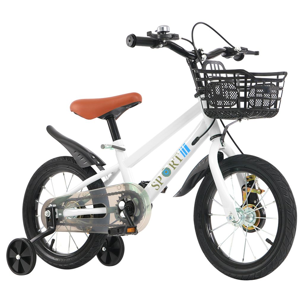 14‘’ Kinderfahrrad für ab 2-5 Jahre,Fahrrad Kinderrad mit Stützräder & Korb,Tretfahrrad Fahrrad für Schulung Outdoor Reiten,Höhenverstellb...