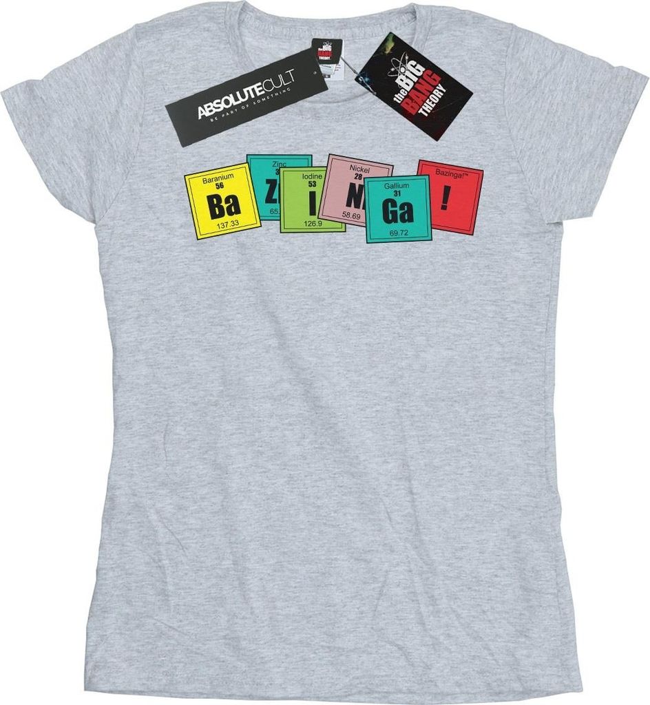 The Big Bang Theory - "Bazinga" T-Shirt für Damen BI9692 (XXL) (Grau)