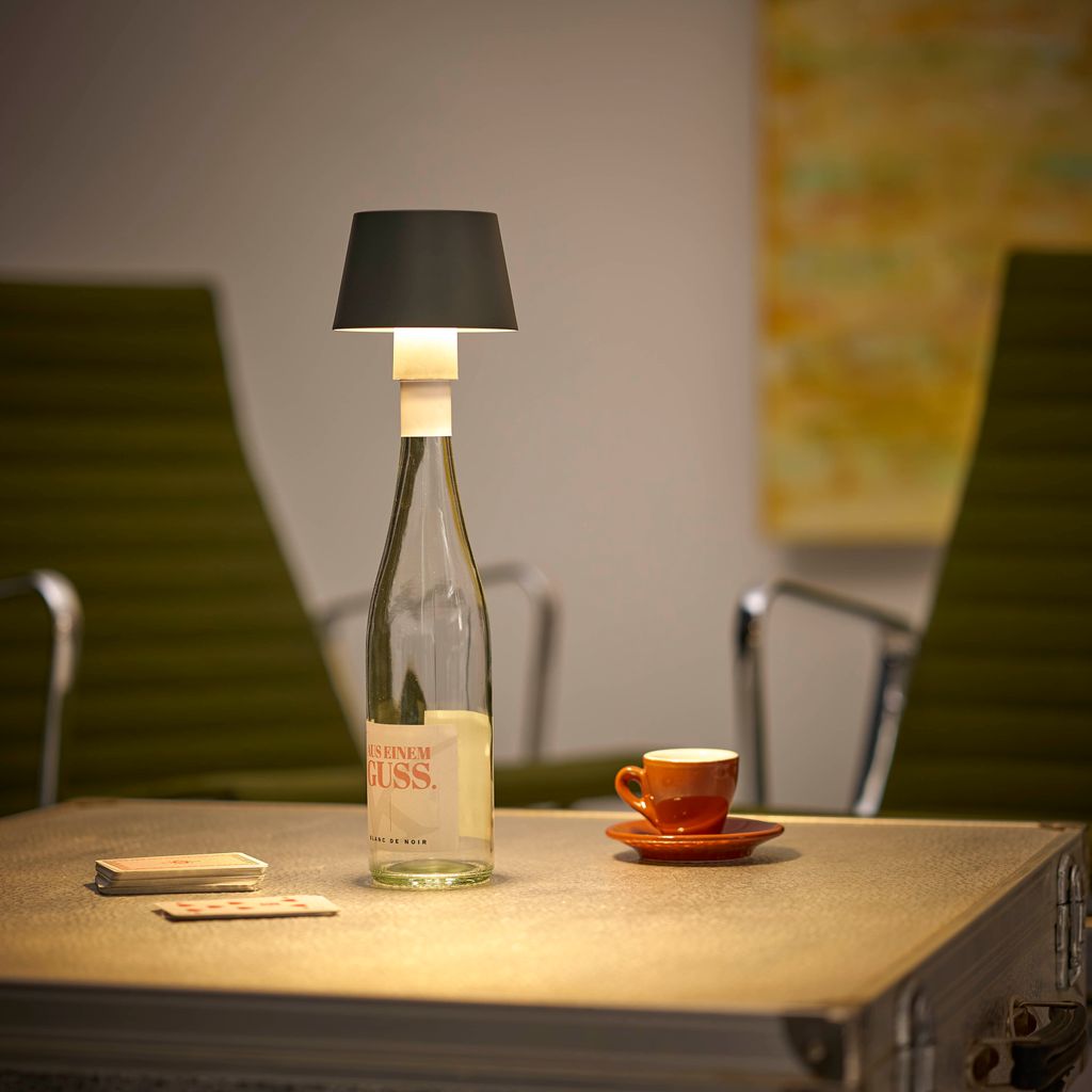 Northpoint LED Akku Tischlampe Flaschenlampe Tischleuchte mit Touchsensor beige