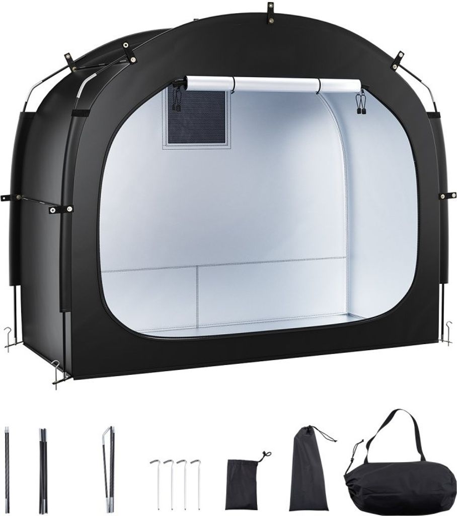Fahrradzelt Fahrradgarage - Fahrradschuppen für 4-5 Fahrräder - 226x151x197cm - Robuster Schuppen - Wetterfester Fahrradständer - Lagerung für ...