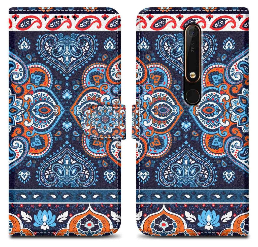 Cadorabo Schutzhülle für Nokia 6.1 Hülle Design Blau Produktbild 