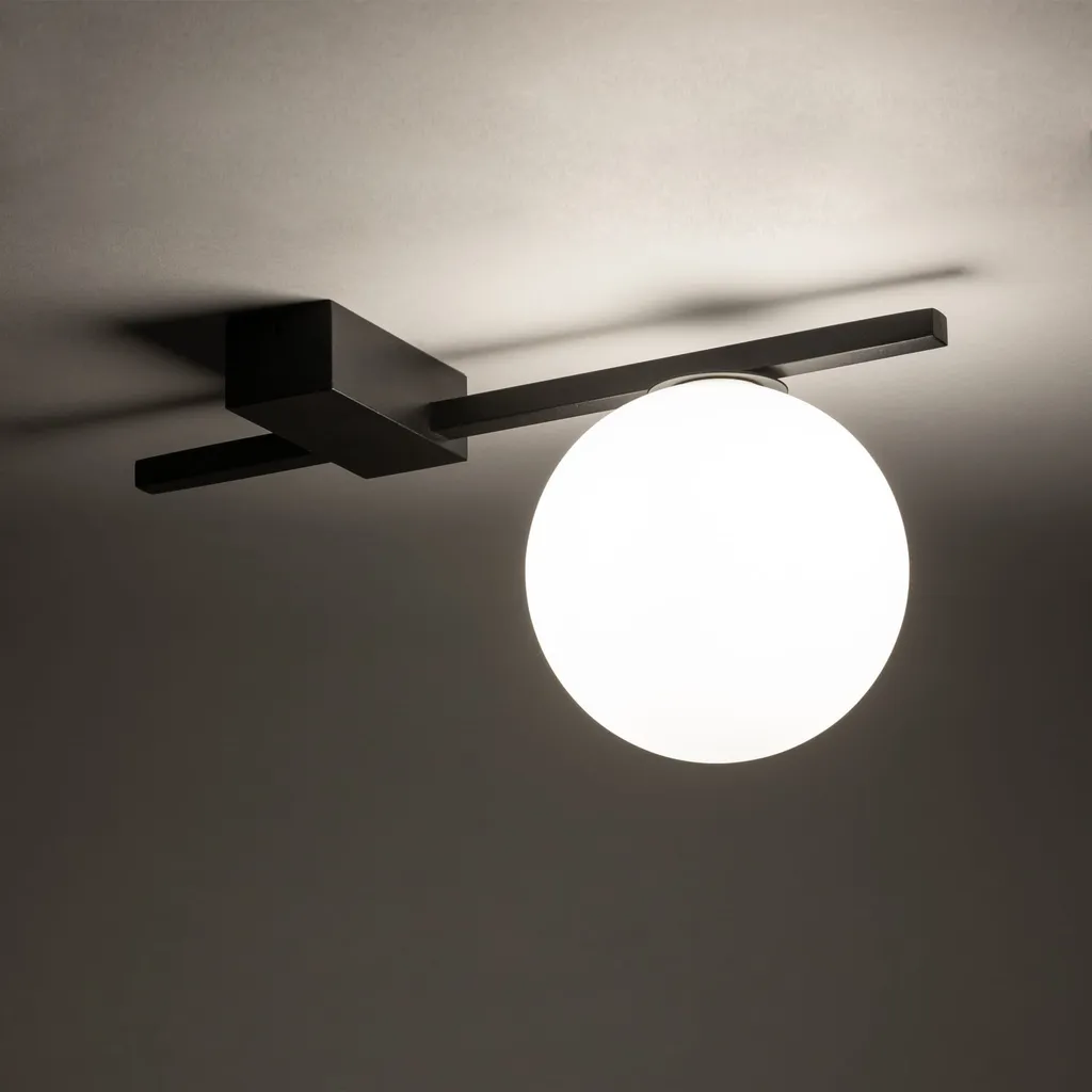 Plafonnier PIK Compact Noir et Blanc : Éclairage Élégant Petit Espace