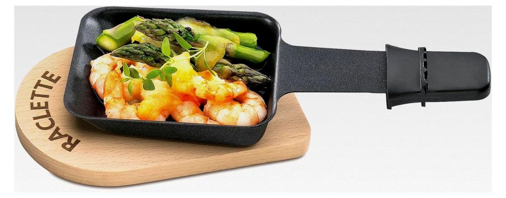 Raclette Brettchen Set, Buchenholz, 9,5 cm x 14 cm, Hitzebeständig, Schutz für empfindliche Oberflächen, Zum Ablegen oder Nachfüllen von Raclet...