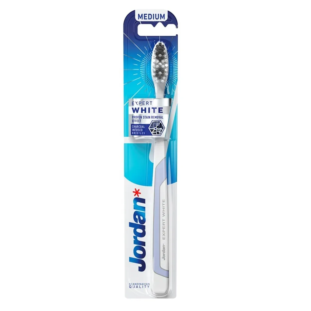 Spazzolino Jordan Expert White Medio: Denti Bianchi e Sorriso Brillante
