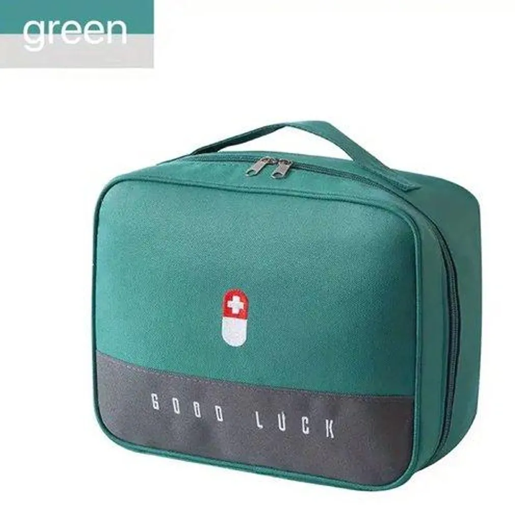 Kit de secours étanche vert, trousse de soin compacte pour le voyage