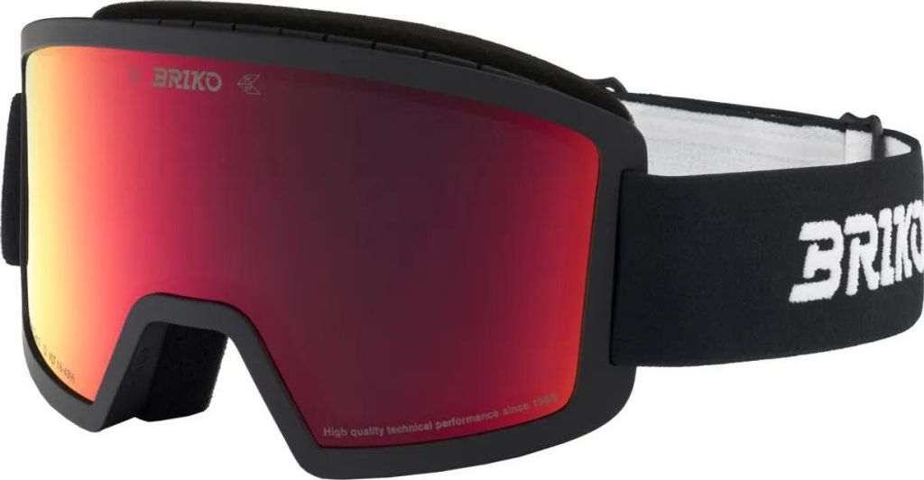 Briko Frostbite Junior-skibrille Schwarz Red Mirror/CAT2 Jungen,Mädchen Schwarz Red Mirror/CAT2