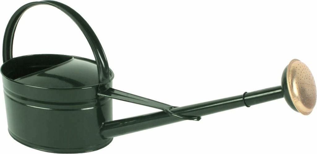 Vintage – Ovale Gießkanne aus emailliertem Metall – Produktbild 