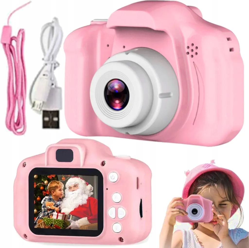 Mini Fotocamera Bambini 12MP Full HD | Giocattolo Digitale Rosa