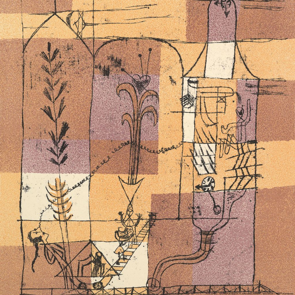 Paul Klee Kunstdruck Bild - Hoffmanneske Szene, 1921 (40 x 40 cm)
