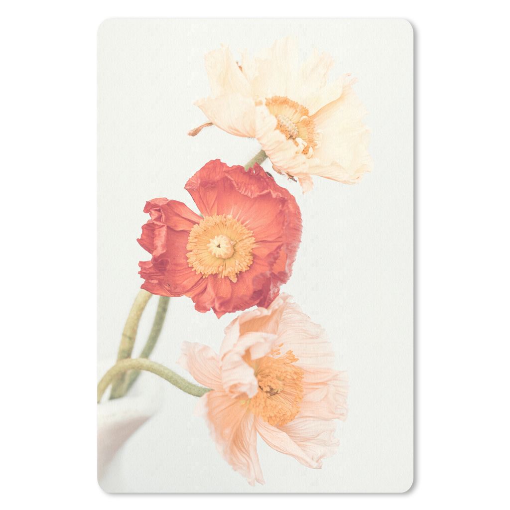 MuchoWow Mauspad Mousepad Blumen - Rot - Natur - Pflanzen 18x27 cm - Mousepads - Maus Mat - Pad - Mausunterlage