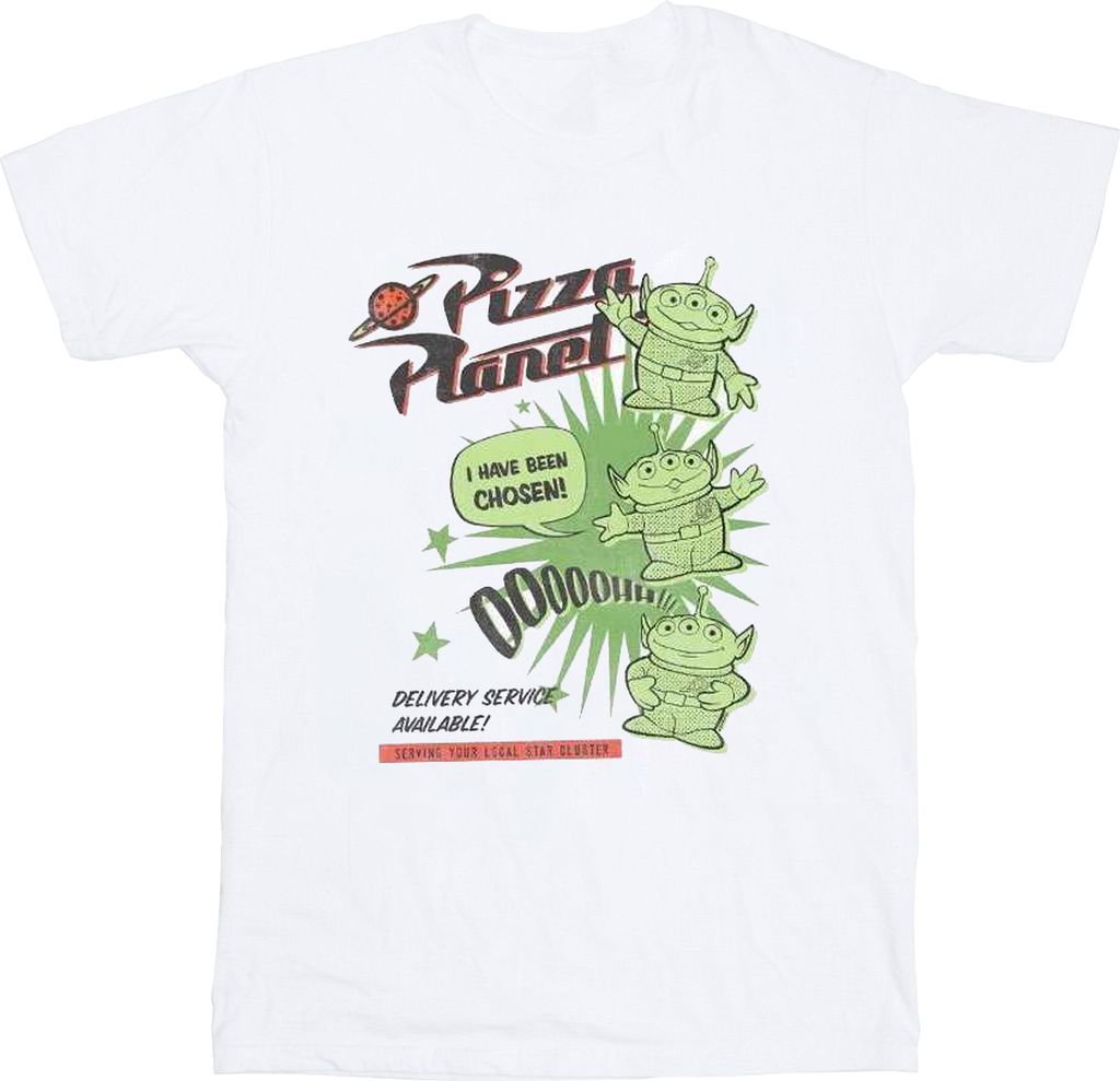Disney - "Toy Story 4 Pizza Planet Little Green Men" T-Shirt für Jungen BI39766 (152-158) (Weiß)