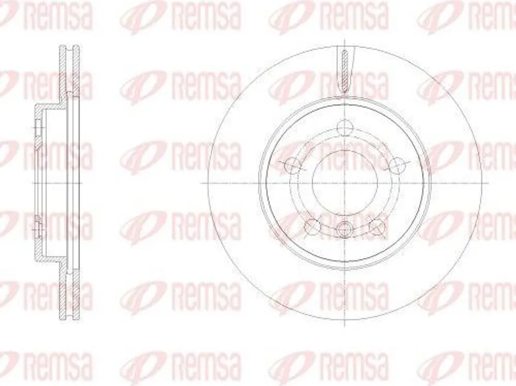 Disque de frein ventilé REMSA 62532.10 compatible avec BMW i3 (OE)