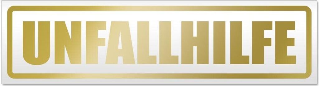 Kiwistar Unfallhilfe Magnetschild Schild magnetisch - 20cm Gold - Magnetfolie für Auto PKW Kfz