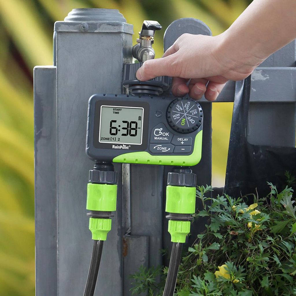 RainPoint Smart Bewässerungscomputer 2 Zonen, WLAN Garten Produktbild 