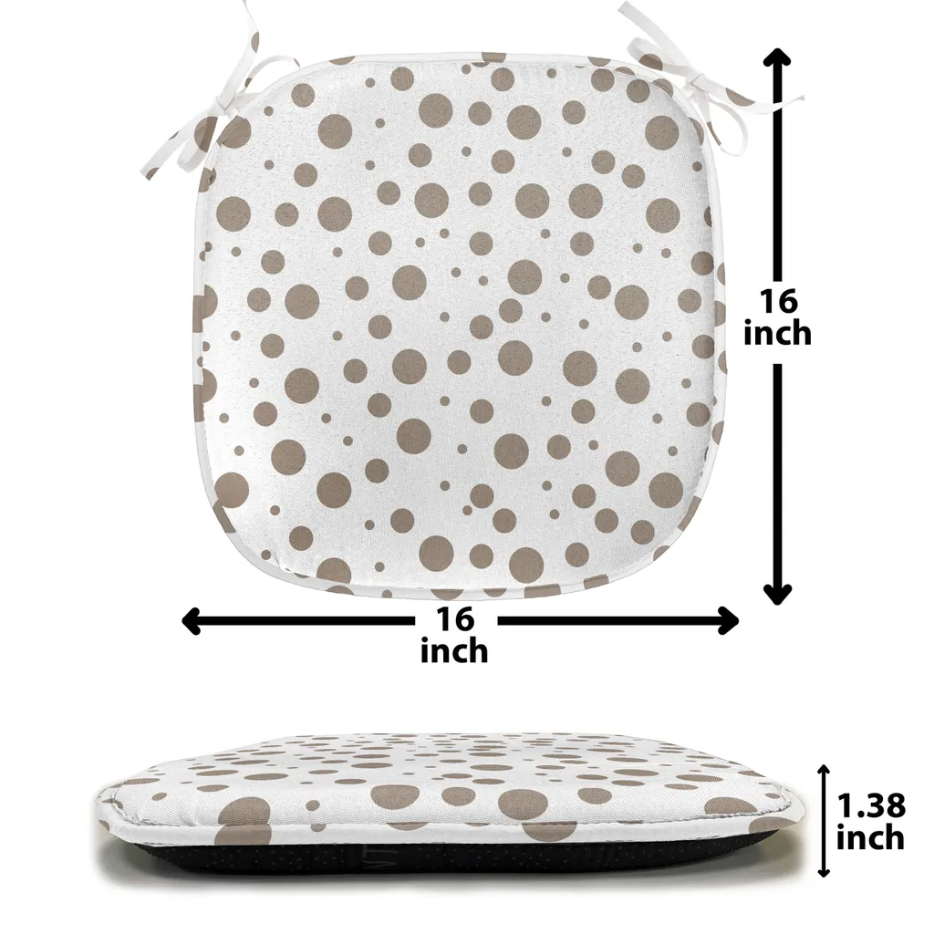 Galette de Chaise Décorative avec Sangles, Tissu Imperméable Lot de 4 - 2