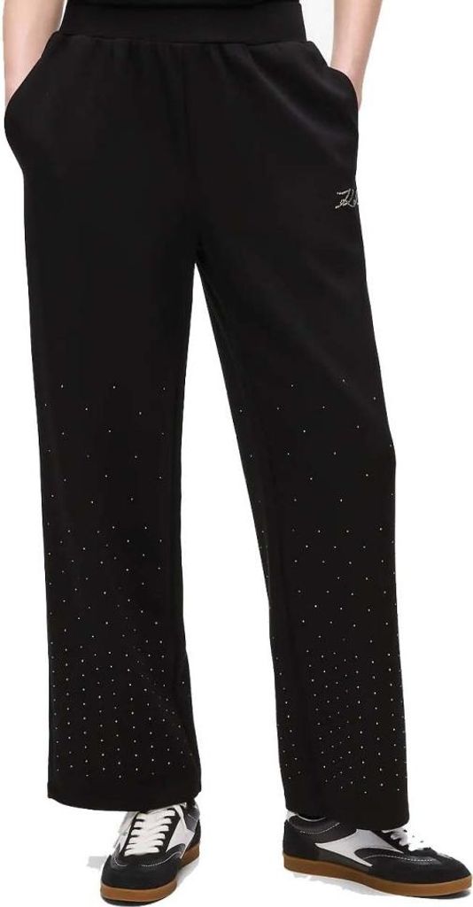 KARL LAGERFELD JEANS RHINESTONE RAIN SWEATPANT Schwarz