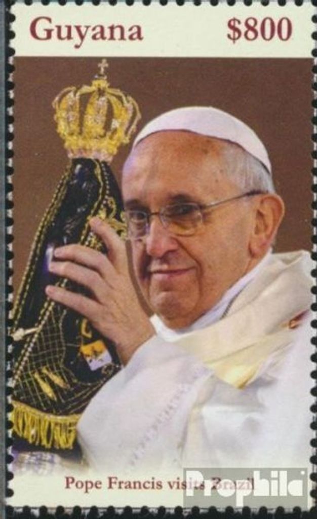 Briefmarken Guyana 2015 Mi 9111 (kompl.Ausg.) postfrisch Papstreise nach Brasilien