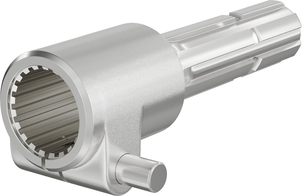 Zapfwelle, PTO 160 mm Buchse mit Keilwellenaufnahme 1 3/8" Z21 für Ausgangswelle 1 3/8" Z6 Traktor