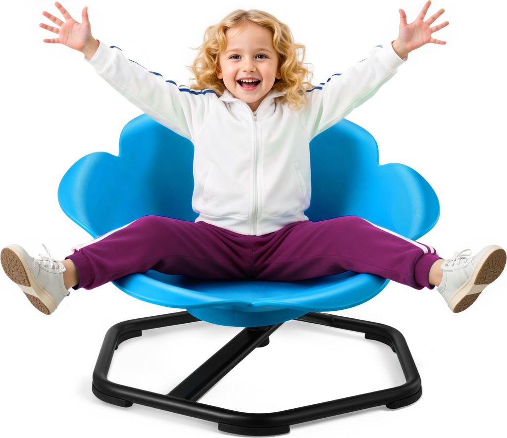 VEVOR Kinderdrehstuhl sensorischer Drehstuhl zylinderförmig, 100 kg Tragkraft, sensorisches Spielzeug mit rutschfester Metallfuß, zur Förderung ...