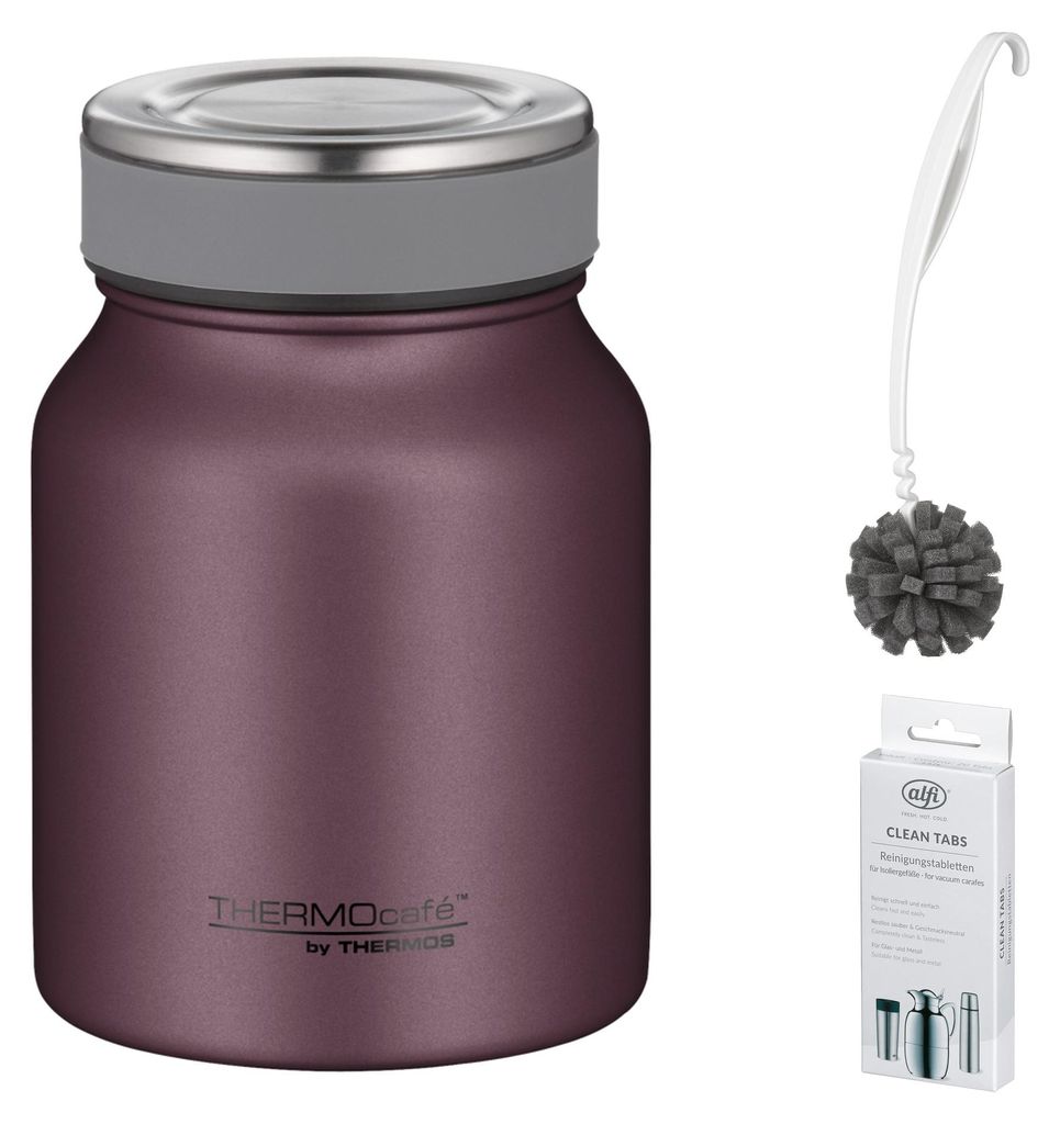 THERMOS TC FOOD JAR 0,50 l Thermobecher – Vorteilsset mit Reinigungsbürste CLEAN FIX 30 cm