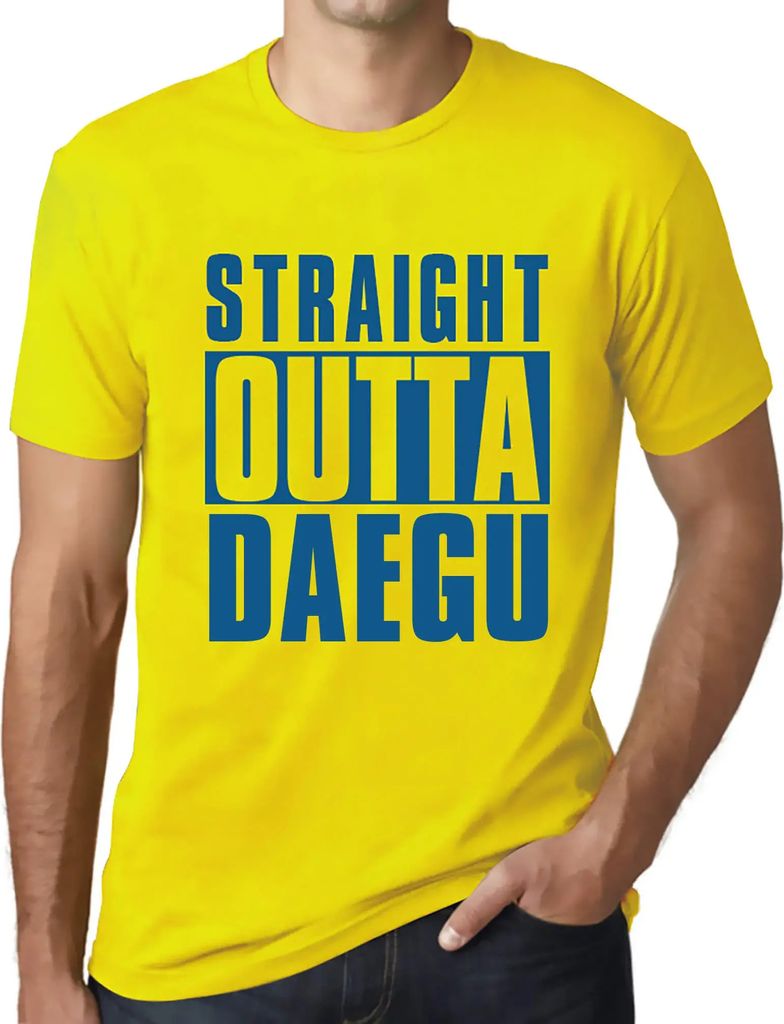 Herren Grafik T-Shirt Direkt aus Daegu – Straight Outta Daegu – Öko-Verantwortlich Vintage Jahrgang Kurzarm Lustige Druck Geburtstag Geschenk ...