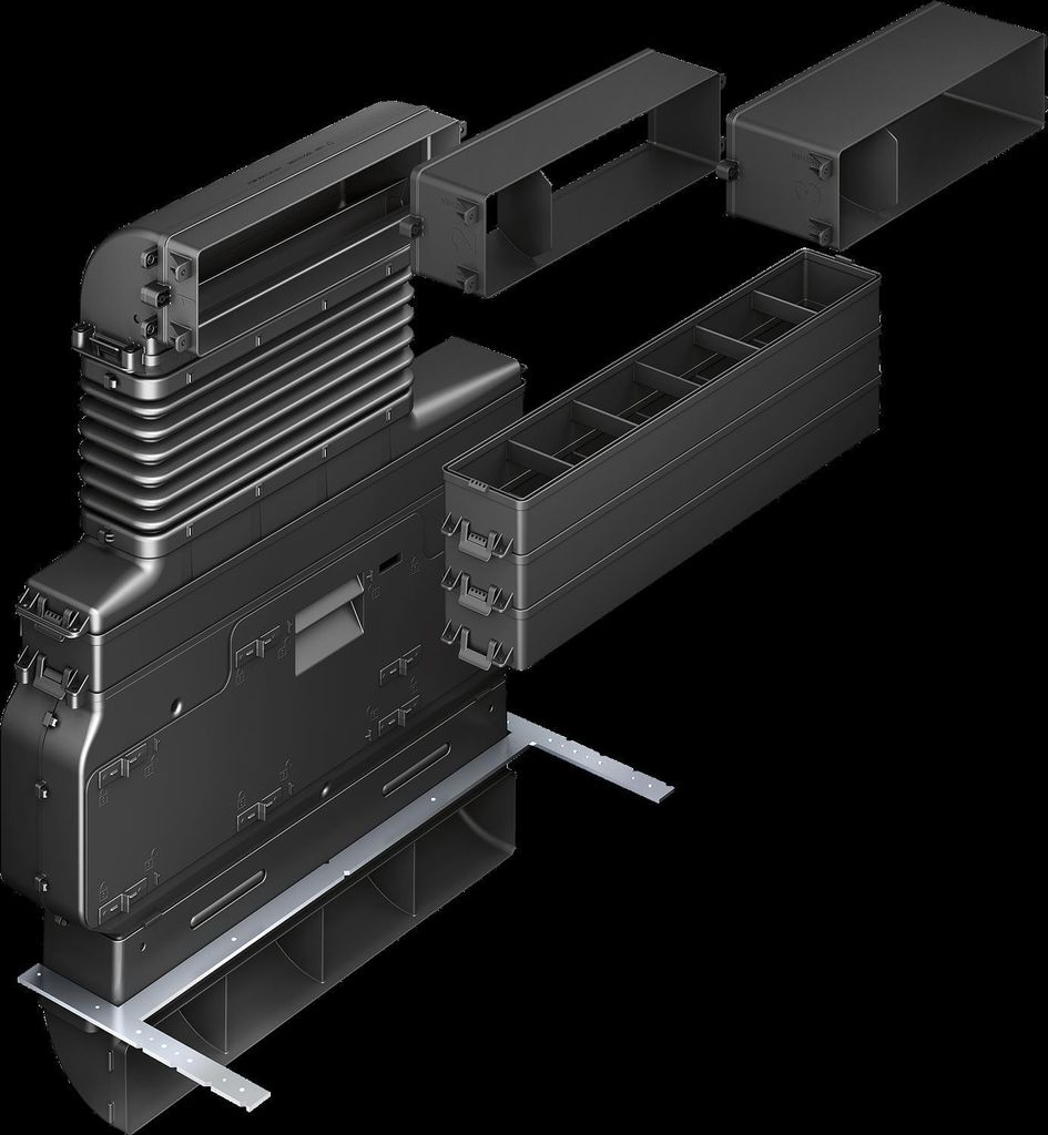 Siemens HZ381501, Abluftset für Dunstabzugshaube, Schwarz, Produktbild 