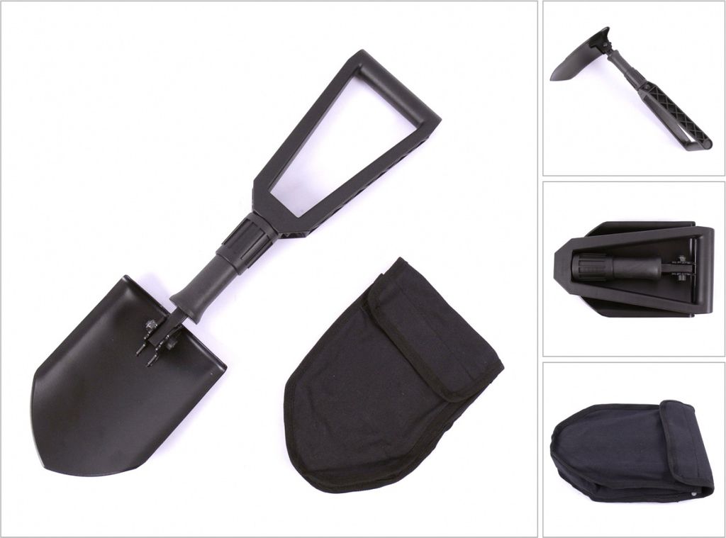 Fiskars 1000621, Klappschaufel, Schwarz, Stahl, Kunststoff, Produktbild 