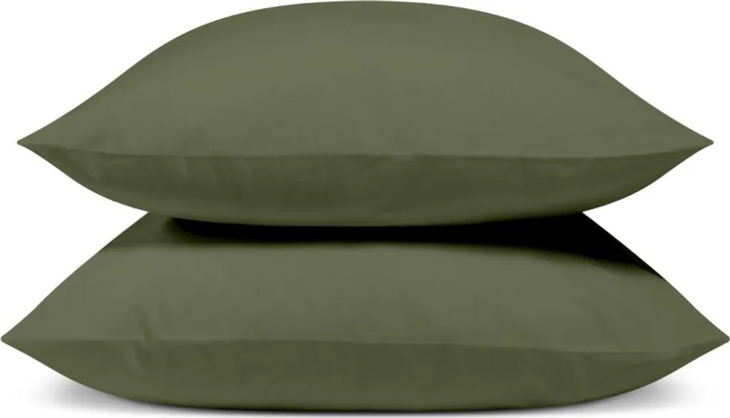 Lot de 2 Taies d'oreiller 65x65 en Percale de Coton pour un Sommeil Frais