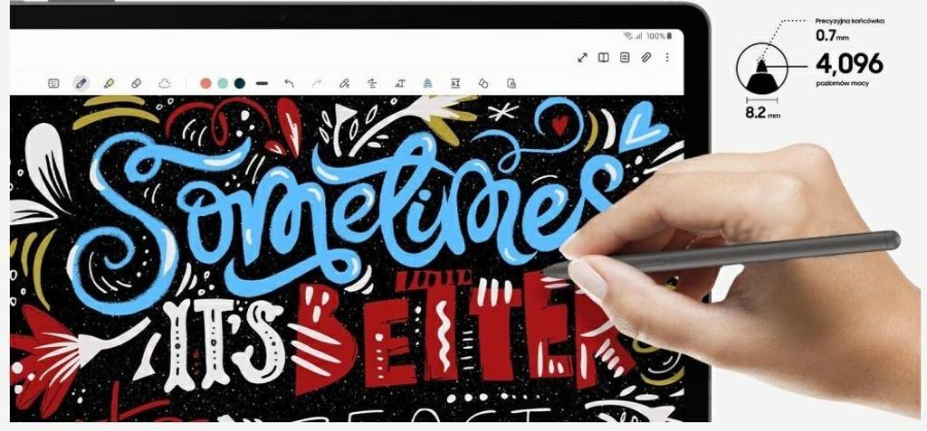 Stylo Samsung S Pen pour Galaxy Tab S9 Fe/+ S10 Fe/+ Biały Image du produit 
