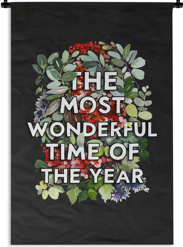 MuchoWow® Wandteppich Wandbehang Weihnachten - Zitat - Produktbild 
