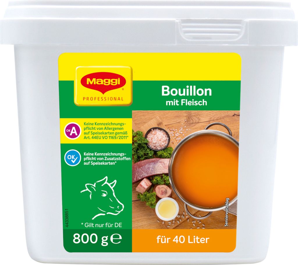 Maggi Bouillon Fleisch ohne kennzeichnungspflichtige Allergene 800g