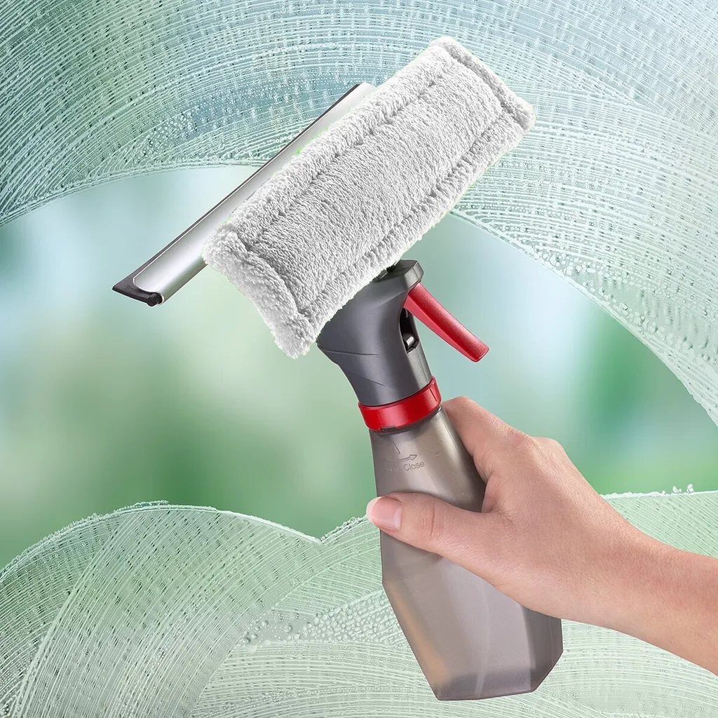 Dirt Devil Balai à vitres 3 en 1 avec microfibre et raclette intégrée