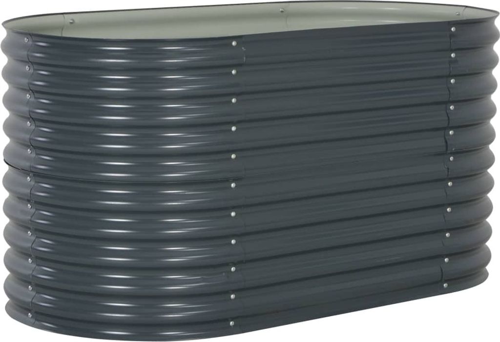 vidaXL Grządka stalowo-szara 160x80x81 cm Grządka warzywna Zdjęcie produktu 