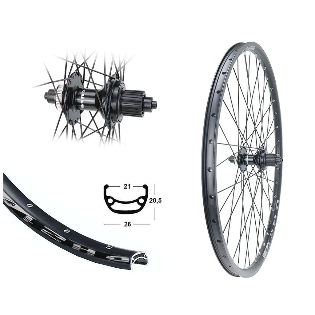 Hinterrad 28 Zoll Disc Hohlkammer Shimano Deore Centerlock Produktbild 