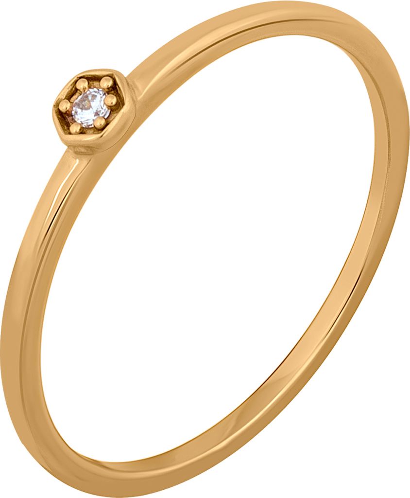 cai Ring 925/- Sterling Silber gelb 056 (17,8) Zirkonia 274270230-1