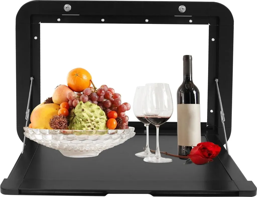 Table pliante de camping pour repas en camping-car ou bateau, 60x42 cm