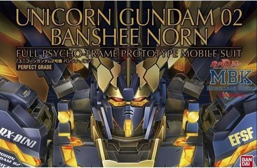 BANDAI BAN5064232 PG Unicorn Gundam 02 Banshee Norn 30 cm