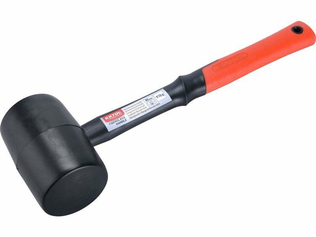 Młotek gumowy, czarny, średnica 80 mm Zdjęcie produktu 