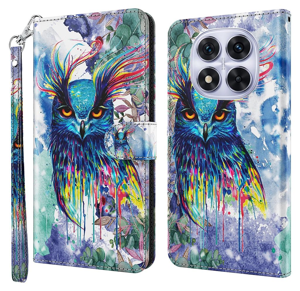 CLM-Tech Handyhülle kompatibel mit Xiaomi Redmi Note 14 Pro 5G Hülle - Tasche aus Kunstleder - Klapphülle mit Ständer und Kartenfächern - Schu...