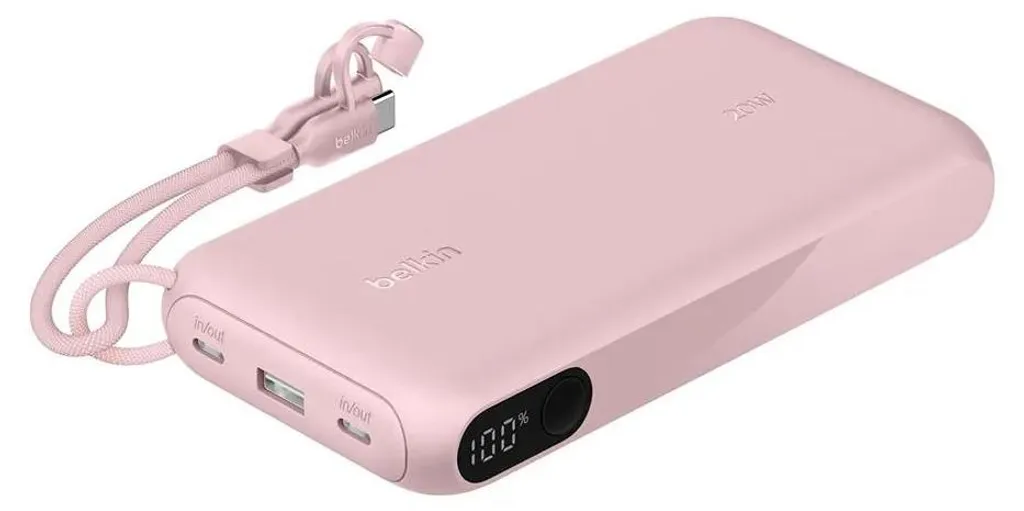 Plus de Panne de Batterie avec ce Power Bank Belkin 20000 mAh Rose