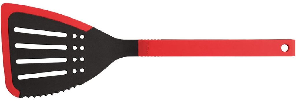 WOLL KU003, Kochspatel, Schwarz, Rot, Aufhängeloch, 115 mm, Produktbild 