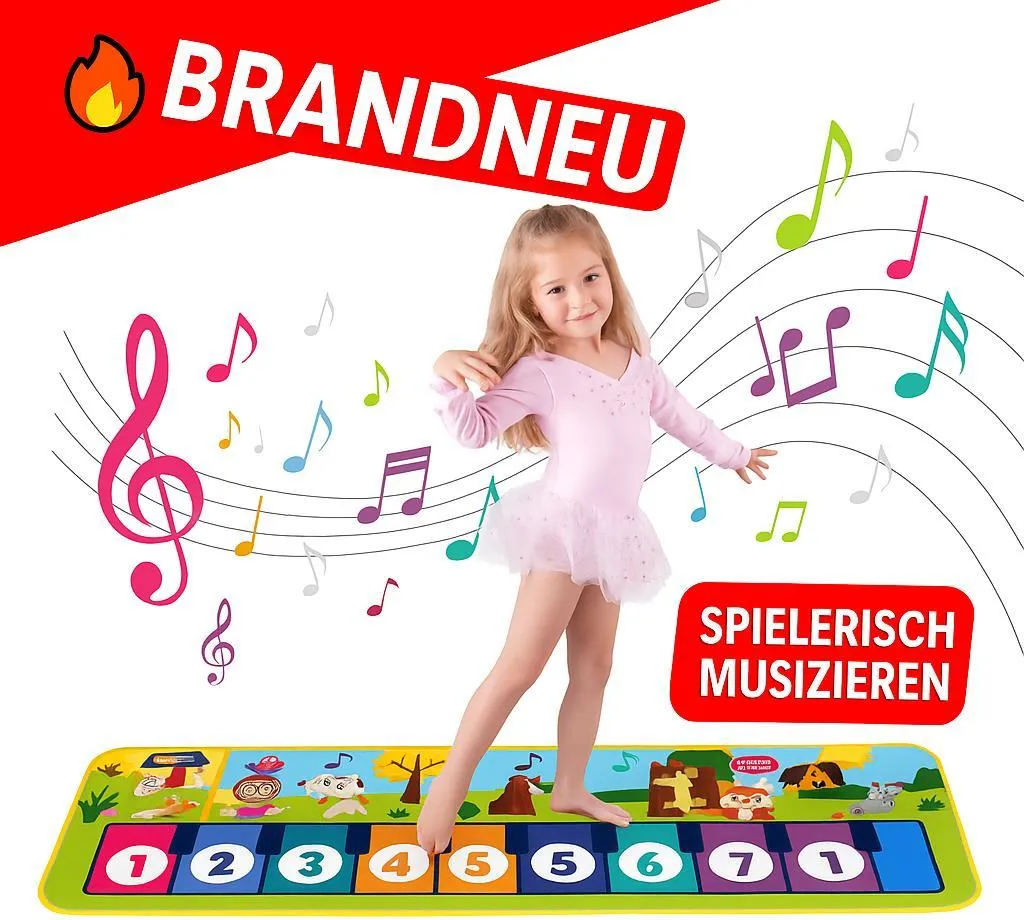 Tapis musical enfant et clavier de sol interactif pour éveil sensoriel