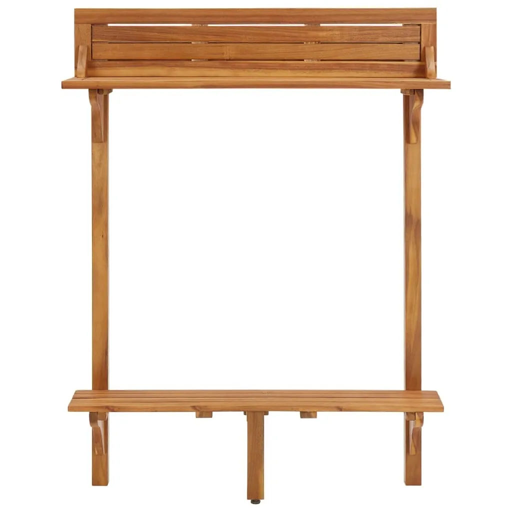 Tavolo Bar Balcone Legno Acacia 90x37 cm - Il Top per il Tuo Aperitivo - 3