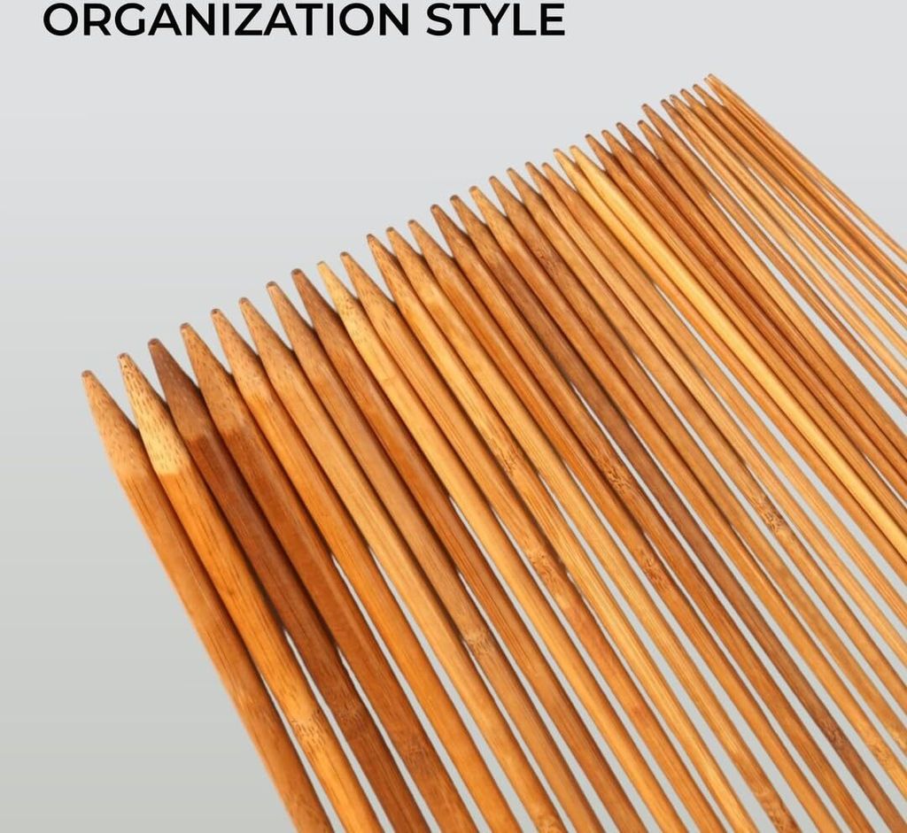 18-teiliges Stricknadeln Set Aus Edelstahl - 6 Größen Für Socken & Mützen