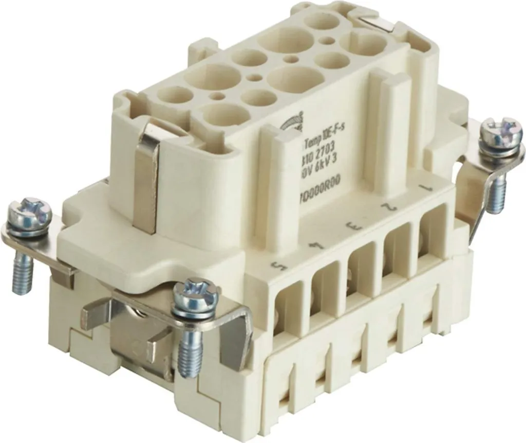 HARTING Han High Temp 10E Insert Femelle 10 Pôles + PE 500V 16A